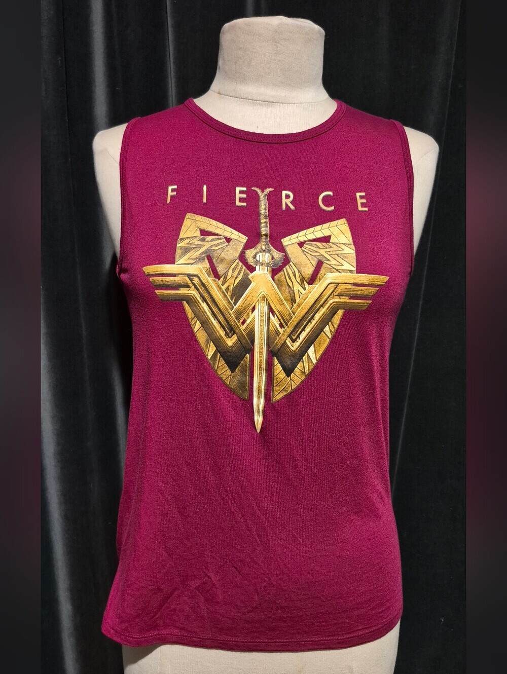 Fierce Wonder Woman Graphic Tank - Magenta (Box B)